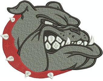 Machine Embroidery Design Instant Download - Bulldog Head 1