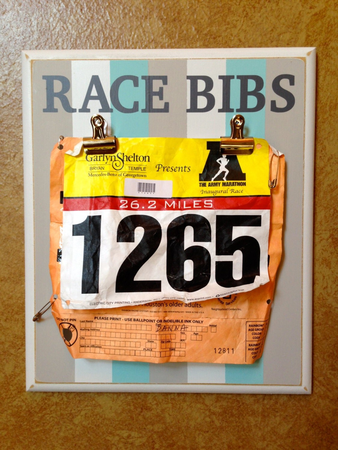 Race bib Holder Marathon Half Marathon 10k 5k Gifts