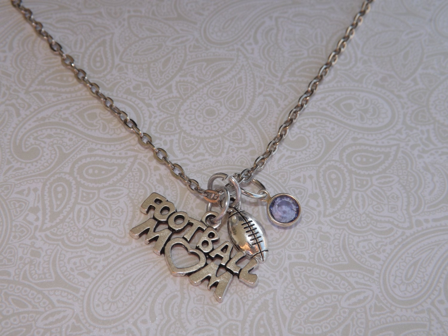 Personalized Football mom Necklace