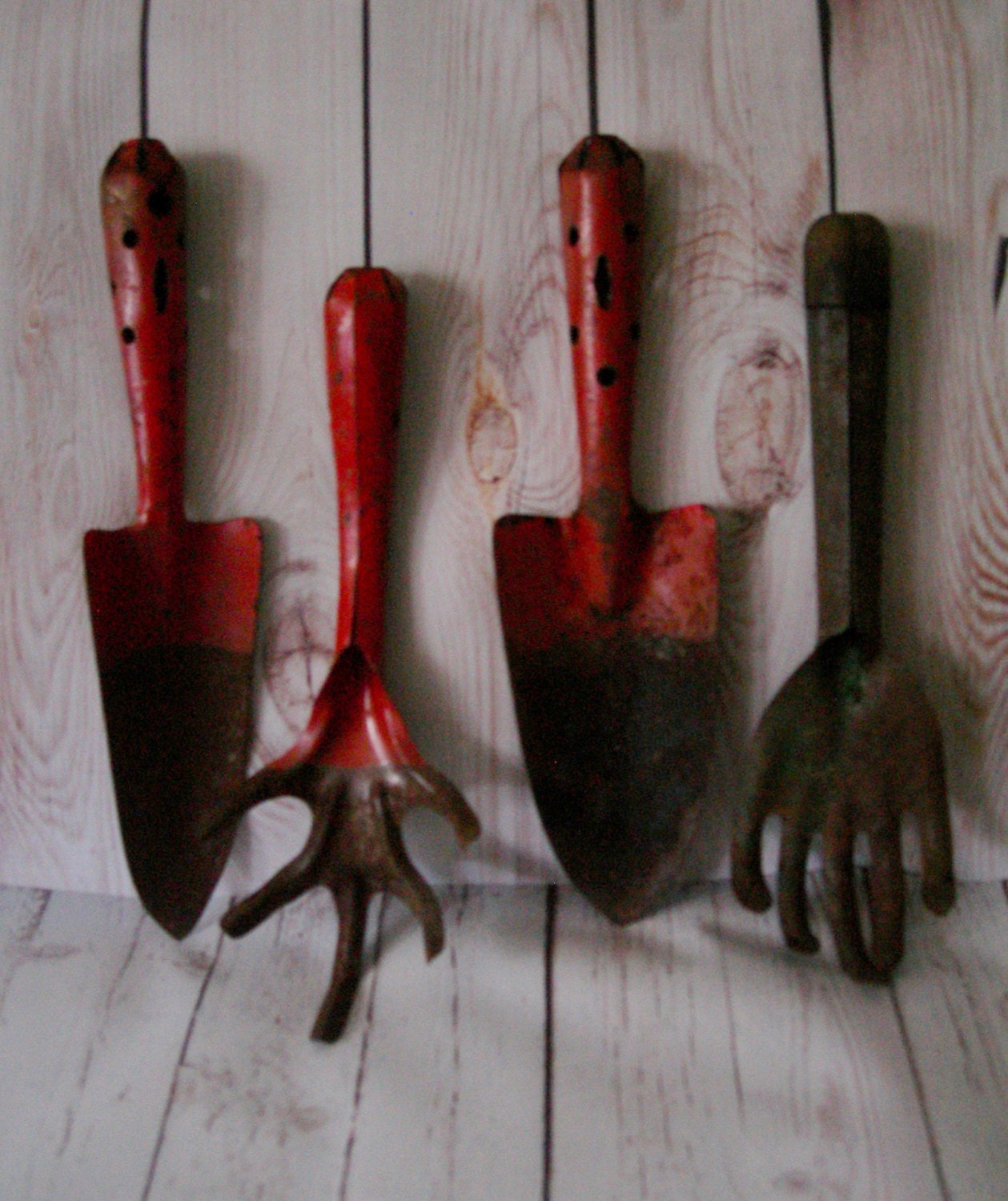 Vintage Hand Tools Garden Spade Trowel Hand Cultivator mid