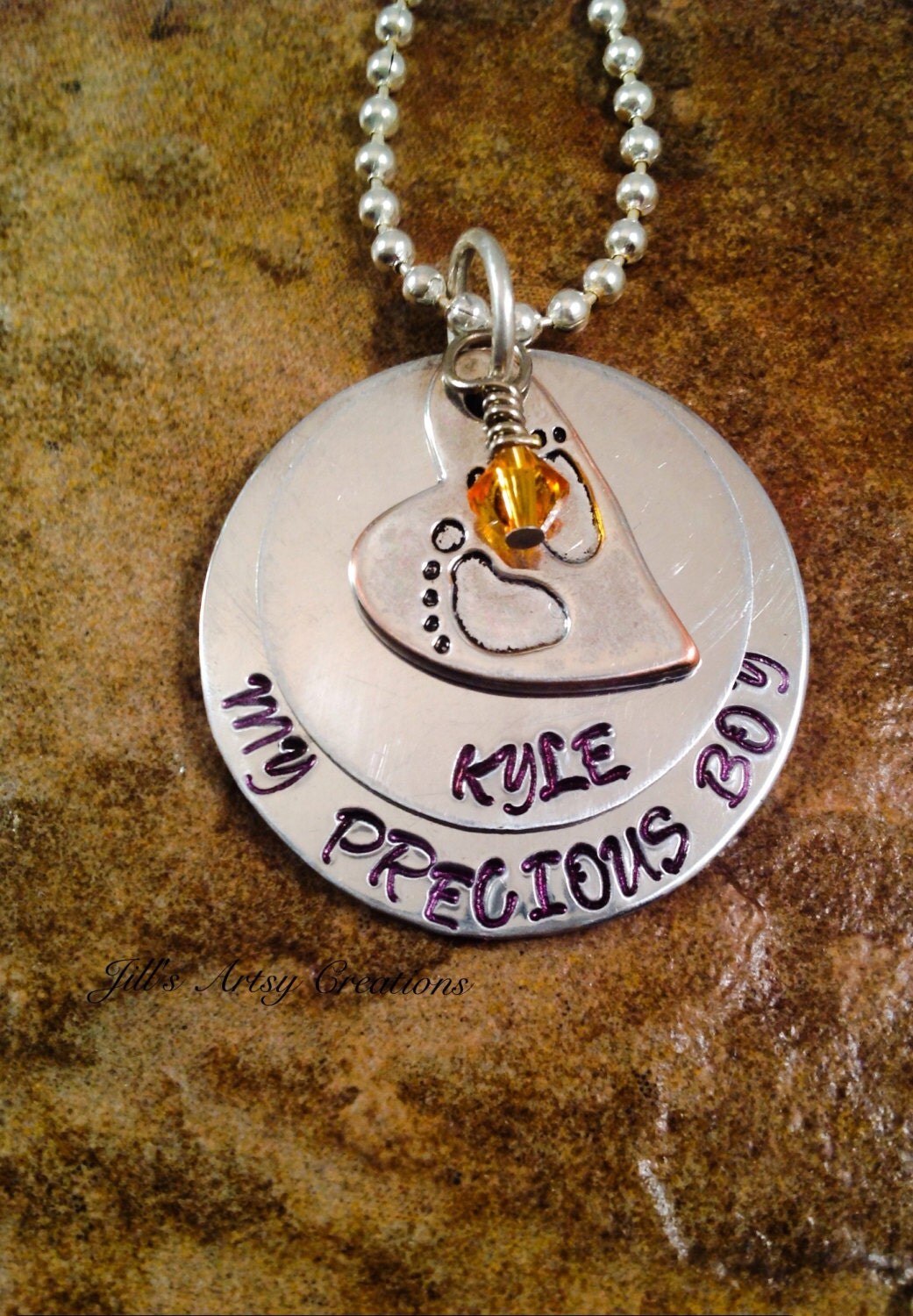 Personalized Jewelry Mother Necklace Son Daughter Necklace
