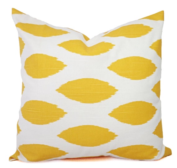 Yellow Throw Pillow Yellow and White Pillow Covers Yellow