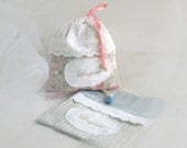 Drawstring Pouch Lingerie - Pink Travel Bag, ready to ship