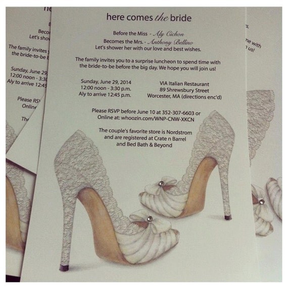 Shoe Bridal Shower Invitations 7