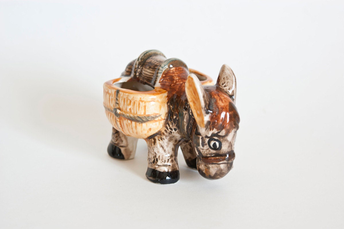 Occupied Japan Little Donkey Toothpick Holder by TheWildWorld