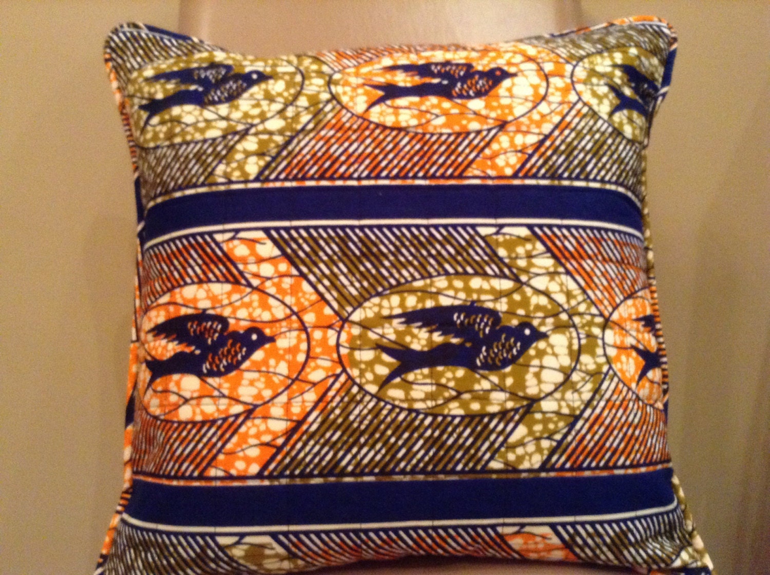 African Print Quilted Pillow Cover Decorative PillowHome