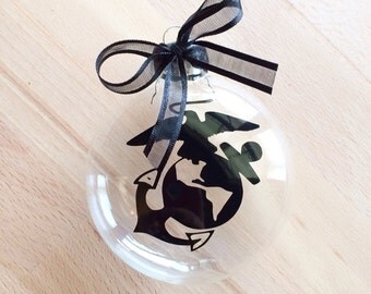 US Marines Christmas Ornament, Custom, Deployment, Travel, Service