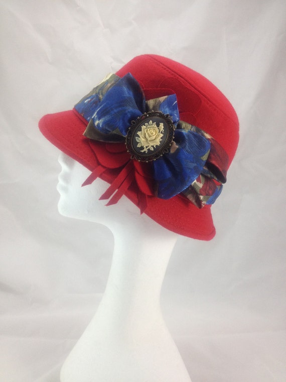 Wool felt hat British hat cloche hat Ladies by themakingboutique
