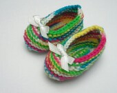 Ready to Ship - Newborn Booties, Multi-Colored Baby Booties, Baby Slippers, Newborn Slippers, Pink, Green, Blue, Yellow, White, Photoprop