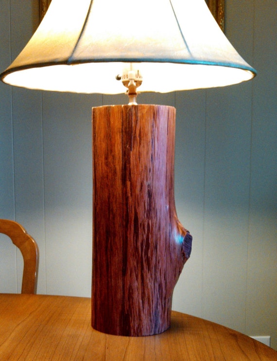 Items similar to CEDAR LOG LAMP on Etsy