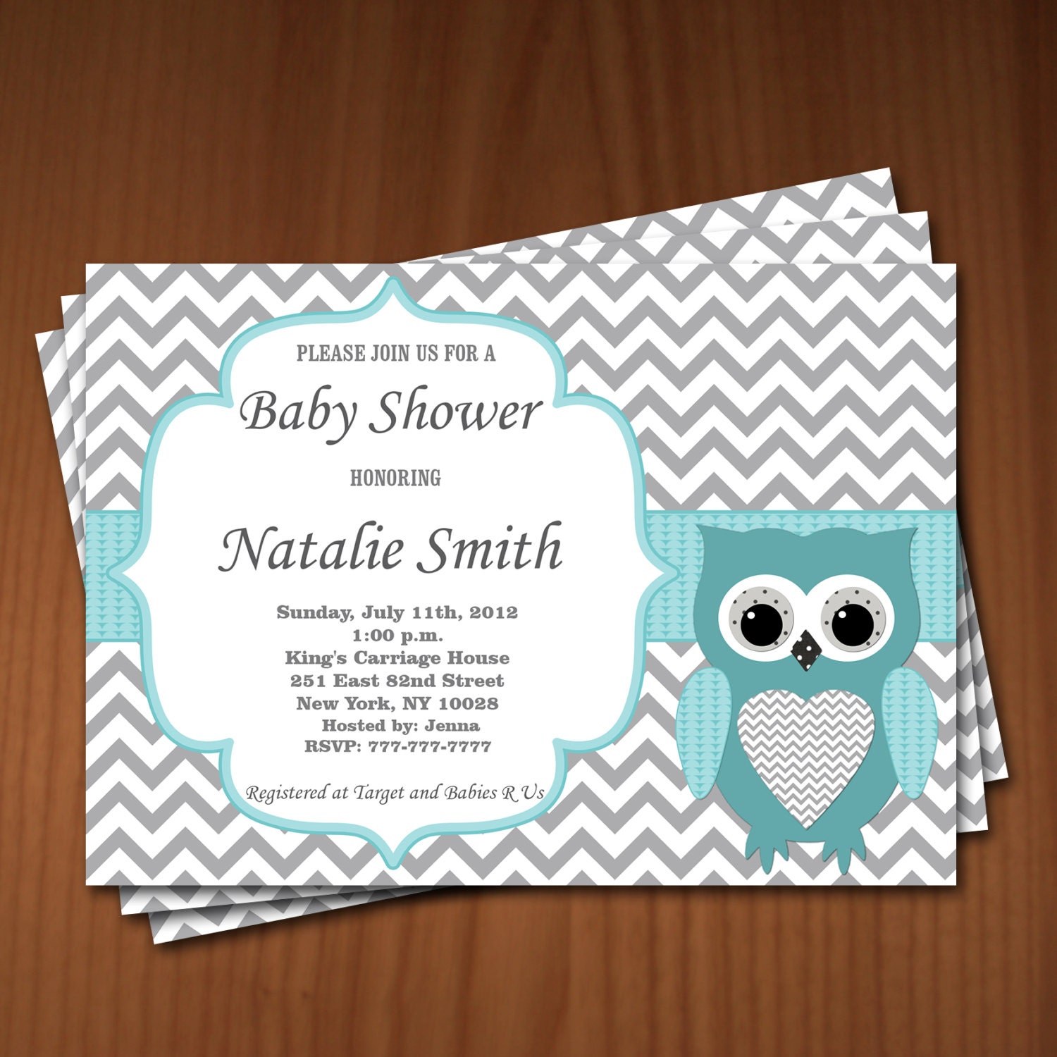 Owl Baby Shower Invitation Boy Baby Shower invitations