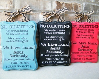 No Soliciting Sign