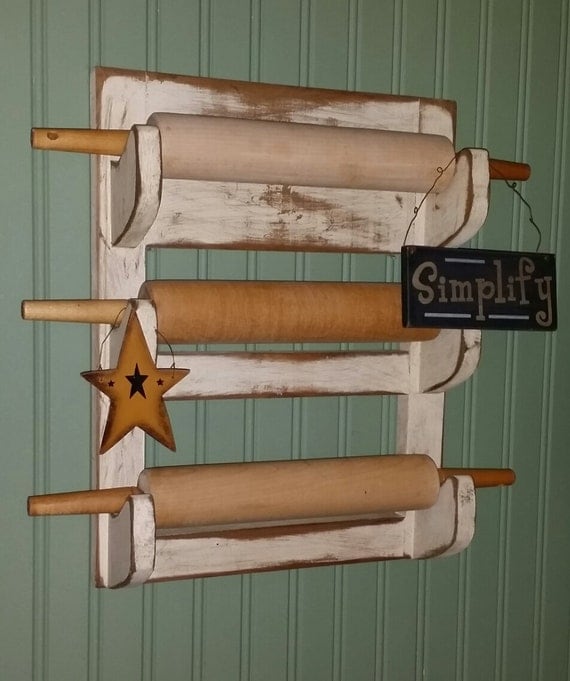 Primitive Rolling Pin Hanging Rack