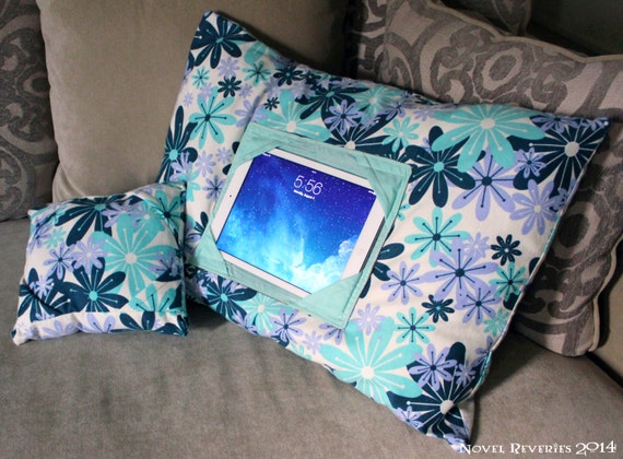 iPad tablet pillow case with small pillow