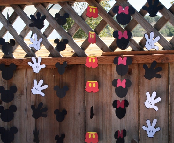 Mickey Mouse Birthday Party Hand Garland