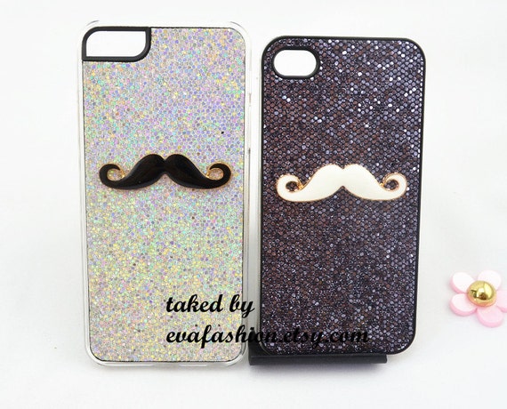 mustache iphone cases bow iphone 4s case iphone 4 by EvaFashion