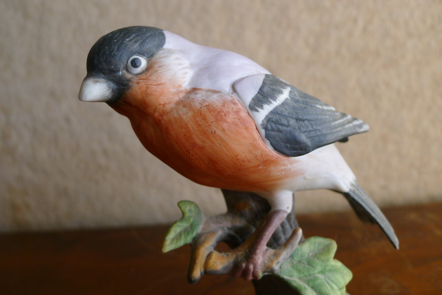 Bisque porcelain bird figurine