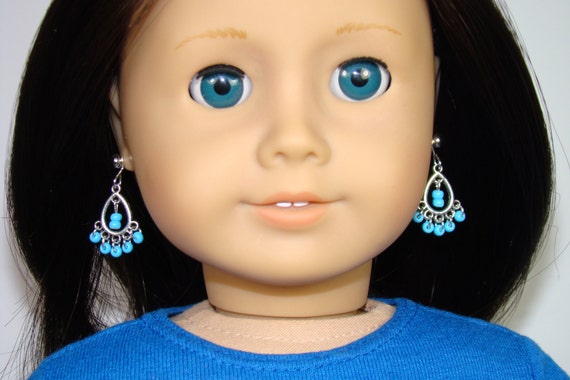 American Girl Saige Blue Meet Outfit Dangle Earrings