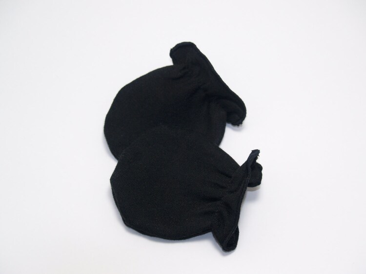 Black Newborn Scratch Mittens Newborn Mittens by KarolinaDesigns