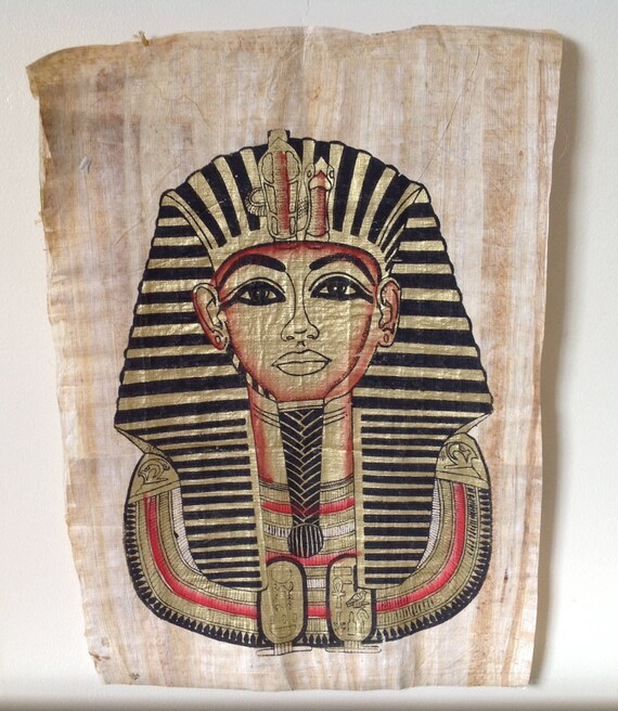 Egyptian Papyrus Souvenir Handmade Paper King by TresconyAntiques