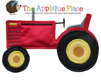 Tractor Applique Design , Instant Digital Download File for Machine Embroidery , 4X4 5X7 6X10 in dst esp hus jef pes sew vip xxx