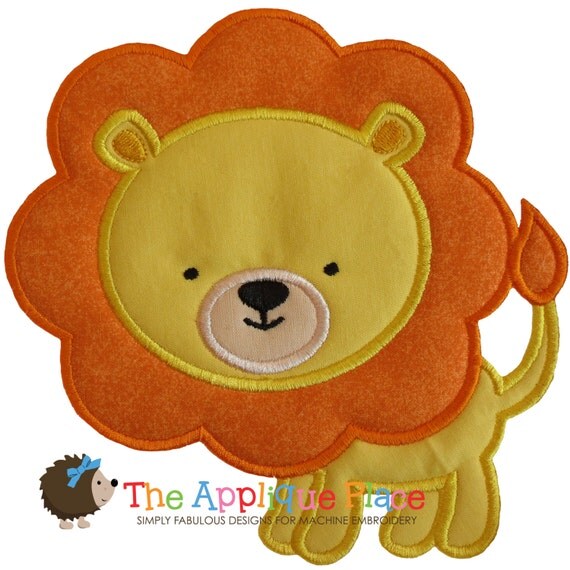 Lion Applique Design Instant Digital Download File for