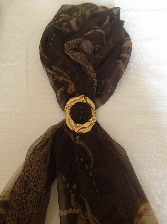 Vintage Gold Scarf Holder