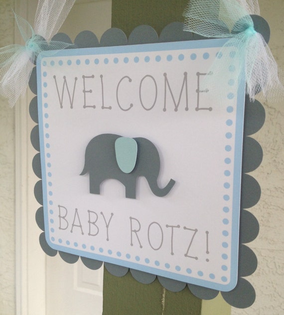 Items similar to Baby Shower Door Sign Decorations Happy ...