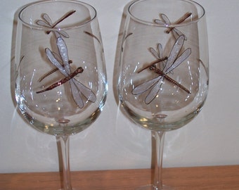 Dragonfly Wine Glasses 18.5ounce