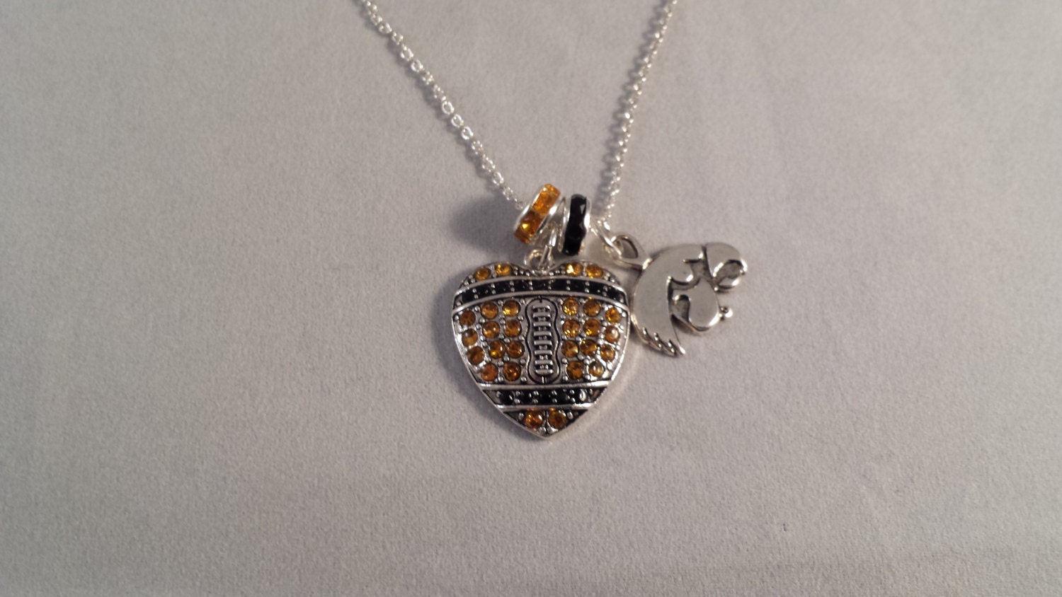 Sports Bling Iowa Hawkeye Necklace by NykolesBoutique on Etsy