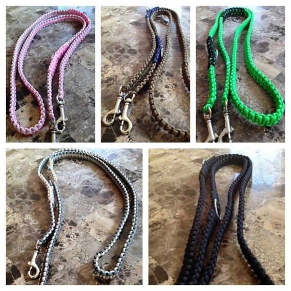 Paracord dog leash 3 in 1 550 paracord dog leash.