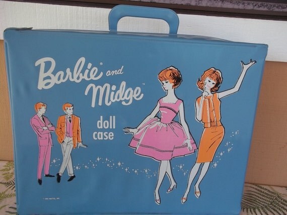 vintage barbie train case