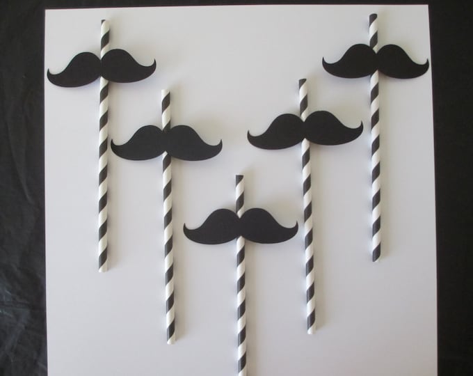 Mustache Straws