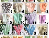 100 Colored Chevron Paper Drinking Straws-Cake Pop Sticks Decorativ Drinking Straws for Wedding Easter Chirtmas Wave Blue Yellow Navy Straws Il_170x135