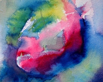 New Growth, An original abstract watercolor.