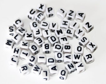 Popular items for alphabet beads on Etsy