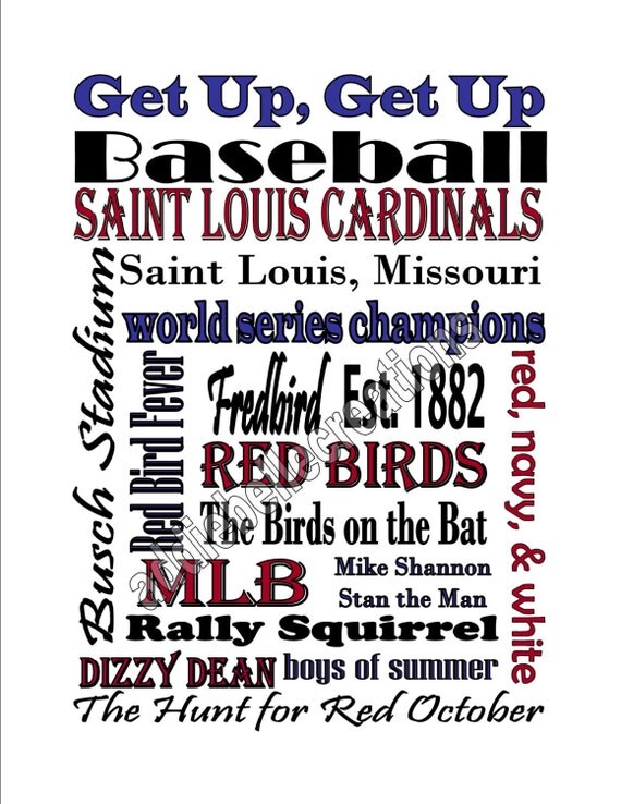 Instant Download Printable Saint Louis Cardinals Baseball