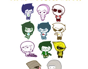 ADVENTURE TIME Stickers 18 Characters Fan-art Fun Stickers