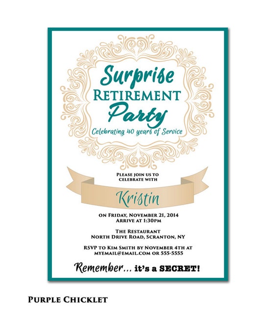 Surprise Retirement Party Invitations 6