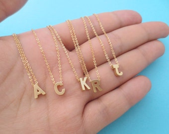 Personalized, Letter, Initial, Gold, Necklace, Alphabet, Capital, Letter, Necklace, Birthday, Best friends, Friendship, Gift, Jewelry