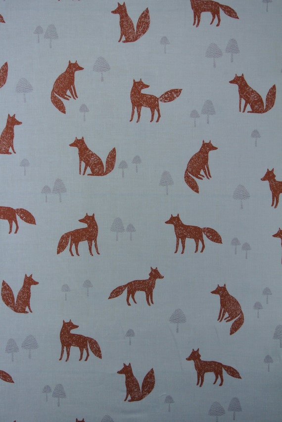 Dashwood Red Fox 100% Cotton Fabric. by GingerTomFabrics on Etsy