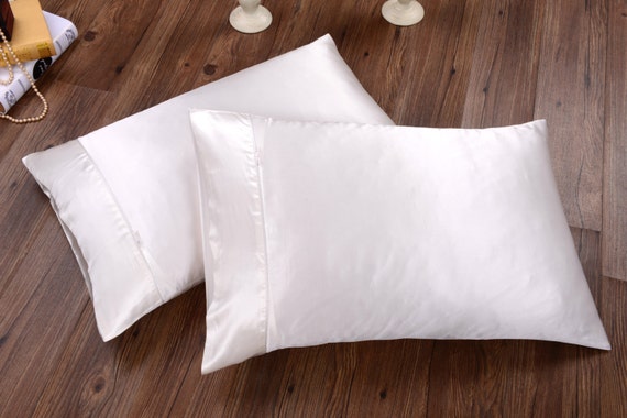 Silk White Silk Pillow Case Pillow Cover by SilkyAffection on Etsy