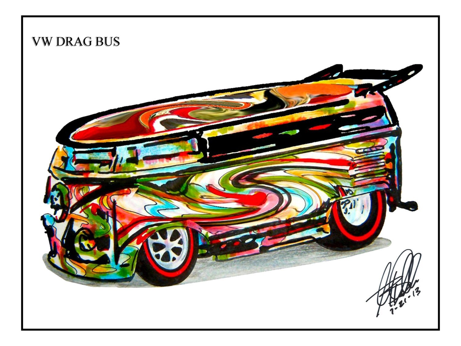 vw bus hotwheel