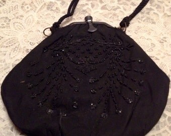 Formal Evening Bag, circa 1800's, Mirror and change purse inside, Bag ... Formal Evening Bag, circa 1800's, Mirror and change purse inside, Bag ...