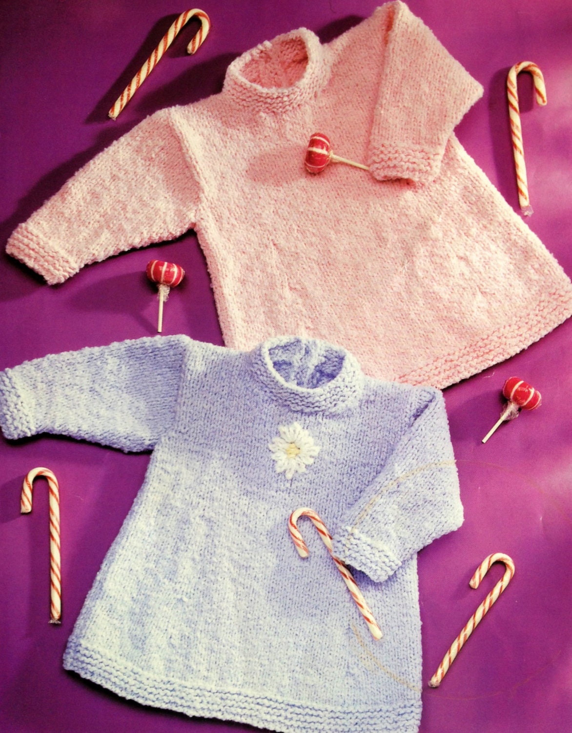 knitting pattern for little girls jumper dress size 20-26 inch
