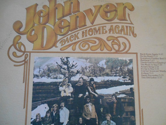 John Denver Back Home Again vinyl record