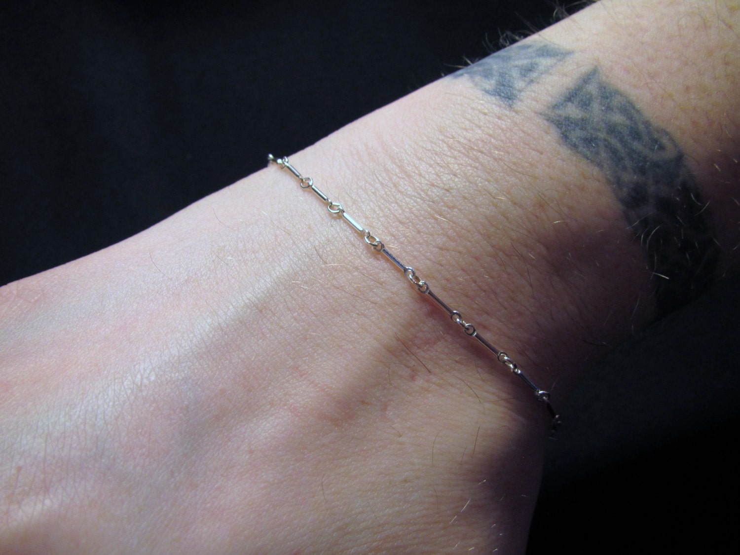 Sterling Silver Discreet Slave Bracelet / Anklet Permanent