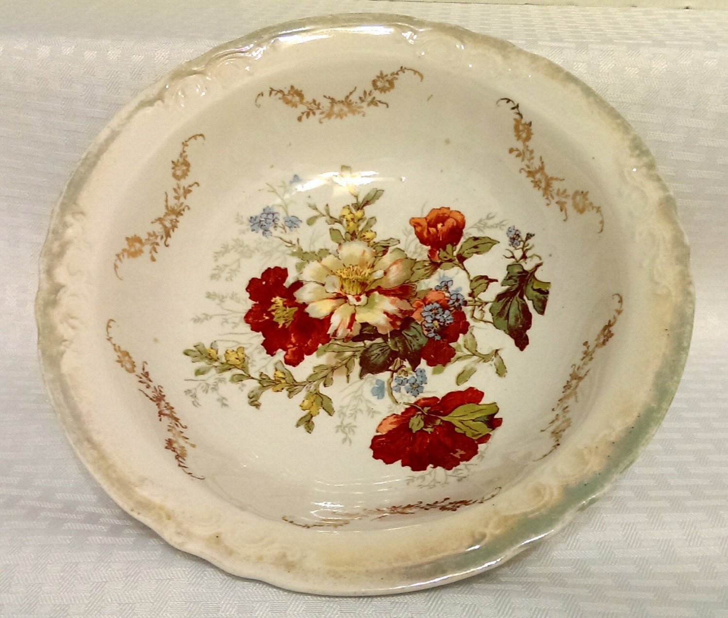 Porcelain Bowl Etruria Mellor & Co. Serving Bowl Vintage