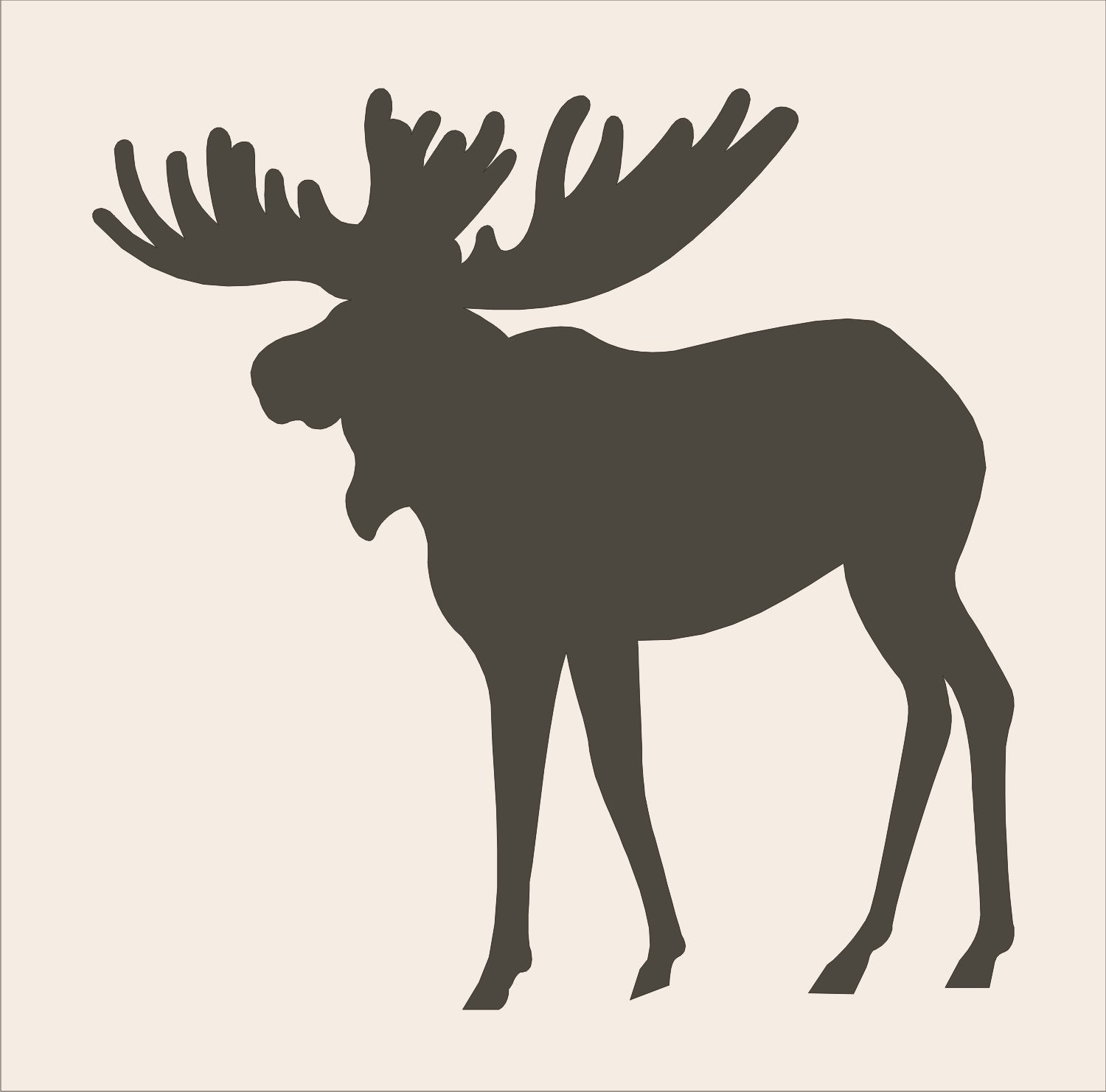 MOOSE Reusable STENCIL Animal Stencil 6 Sizes Available
