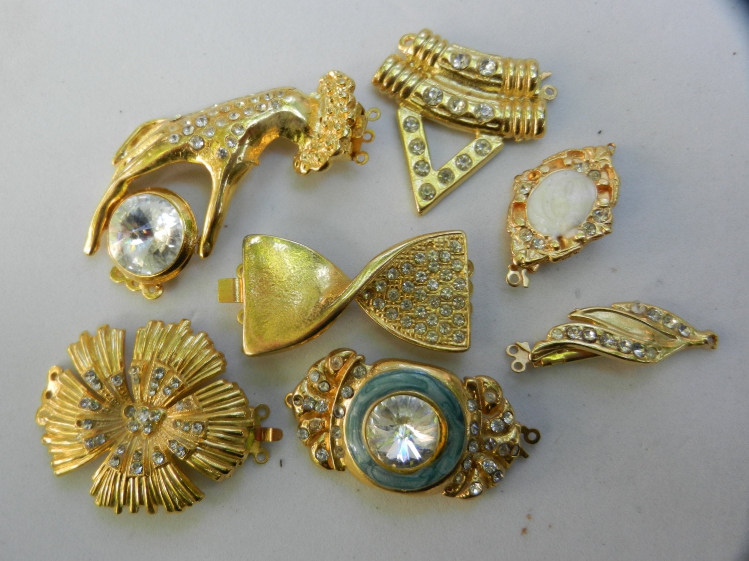 clasp box Jewelry vintage closures for clothingBeautiful